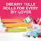 Incraftables Tulle Fabric 6 Rolls (25 Yards per Roll). Best Tulle Ribbon for Gift Wrapping, Wedding Decor, Party Decorations & Crafts (Rainbow Colors - Red, Black, White, Purple, Green & Aqua Blue)